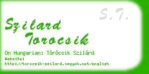 szilard torocsik business card